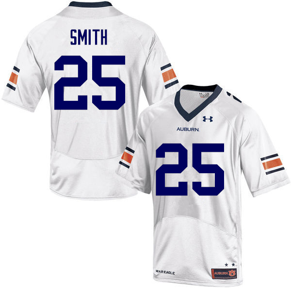 Auburn Tigers Men's Jason Smith #25 White Under Armour Stitched College NCAA Authentic Football Jersey PXC1274VS